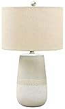 Signature Design by Ashley - Shavon Ceramic Table Lamp - Beige/White | Amazon (US)