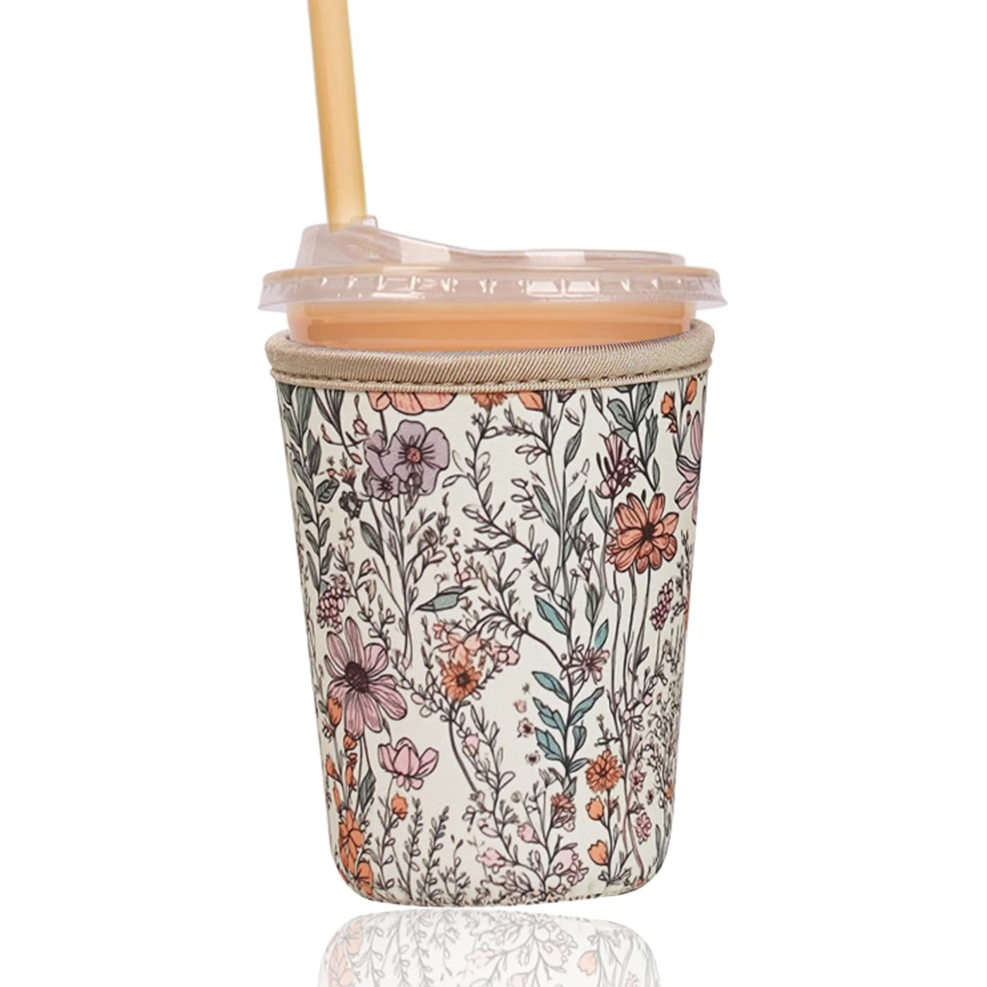 Reusable Insulated Sleeve for Iced Coffee Cup, Coffee Neoprene Sleeve for Cold & Hot Drinks, Beve... | Amazon (US)