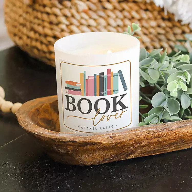 Book Lover Caramel Latte 2-Wick Jar Candle | Kirklands