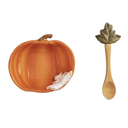 Mud Pie Thanksgiving Orange Pumpkin Dip Bowl Set | Amazon (US)