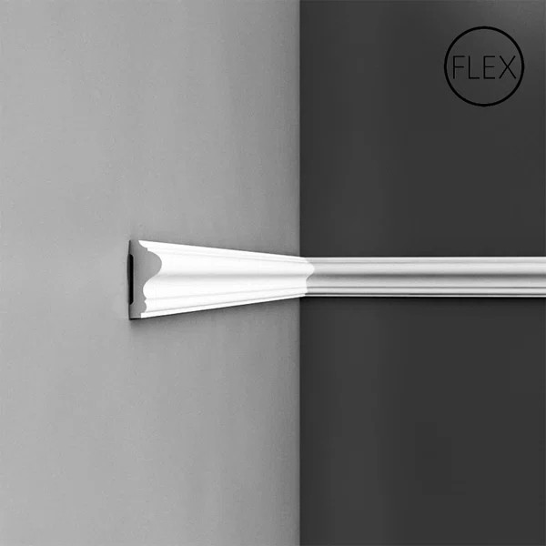 1 in D x 2-3/8 in W x 78-3/4 in L Primed White Plain Flexible Polyurethane Panel Moulding | Wayfair North America