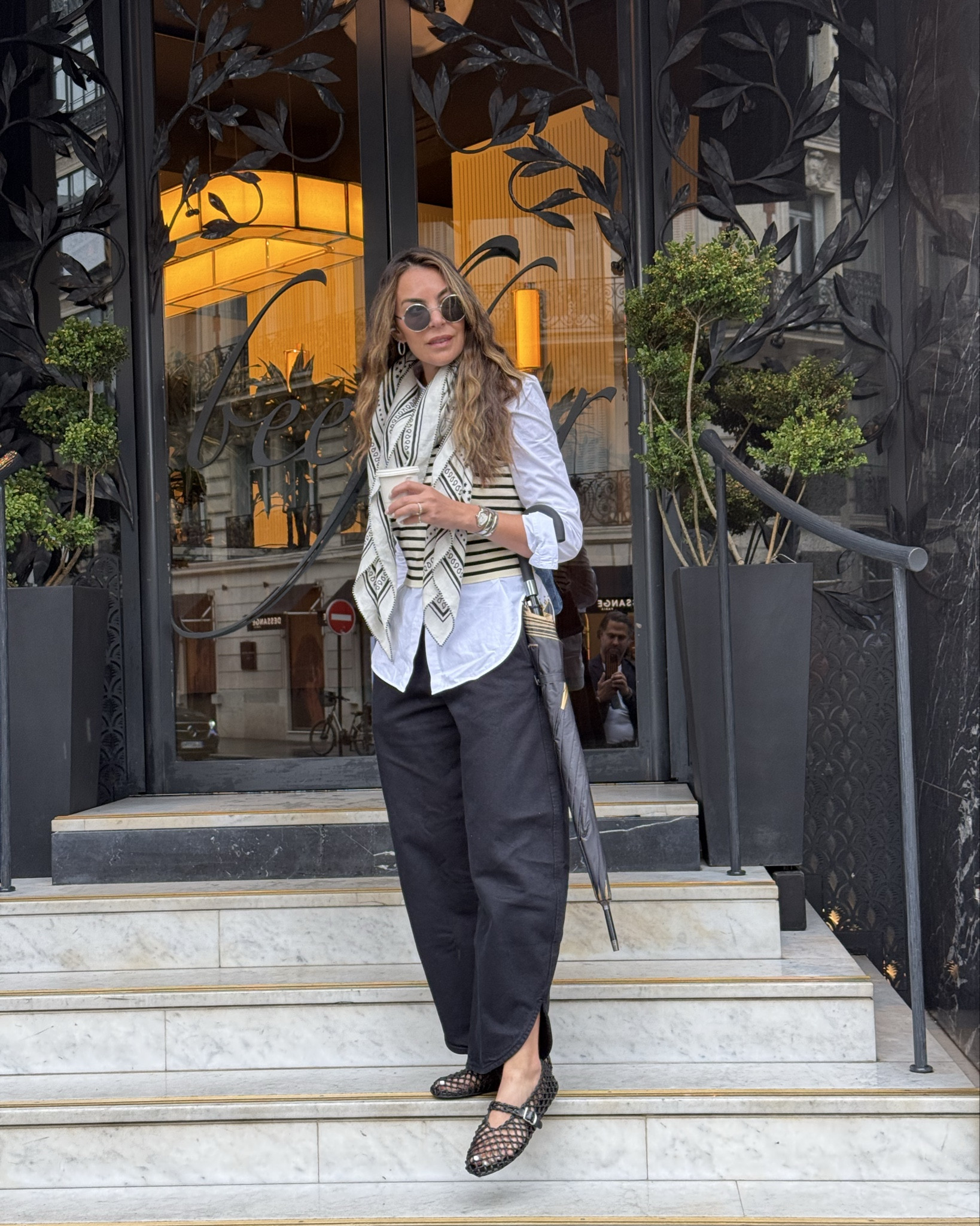 Weather dropped, wardrobe didn’t. Had to improvise — black jeans, white button-down, and my trusty scarf. Always pack the classics. 🖤

#LTKTravel #LTKSeasonal #LTKOver40