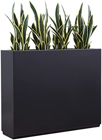 Wallowa Metallic Heavy Planter for Outdoor Plants, 38Lx10Wx30H Inches Tall and Long Metal Divider... | Amazon (US)
