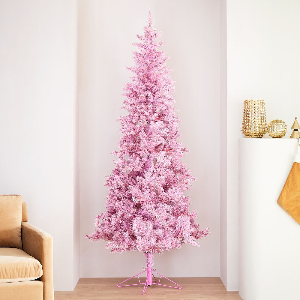 Pink Tinsel Christmas Tree | West Elm (US)