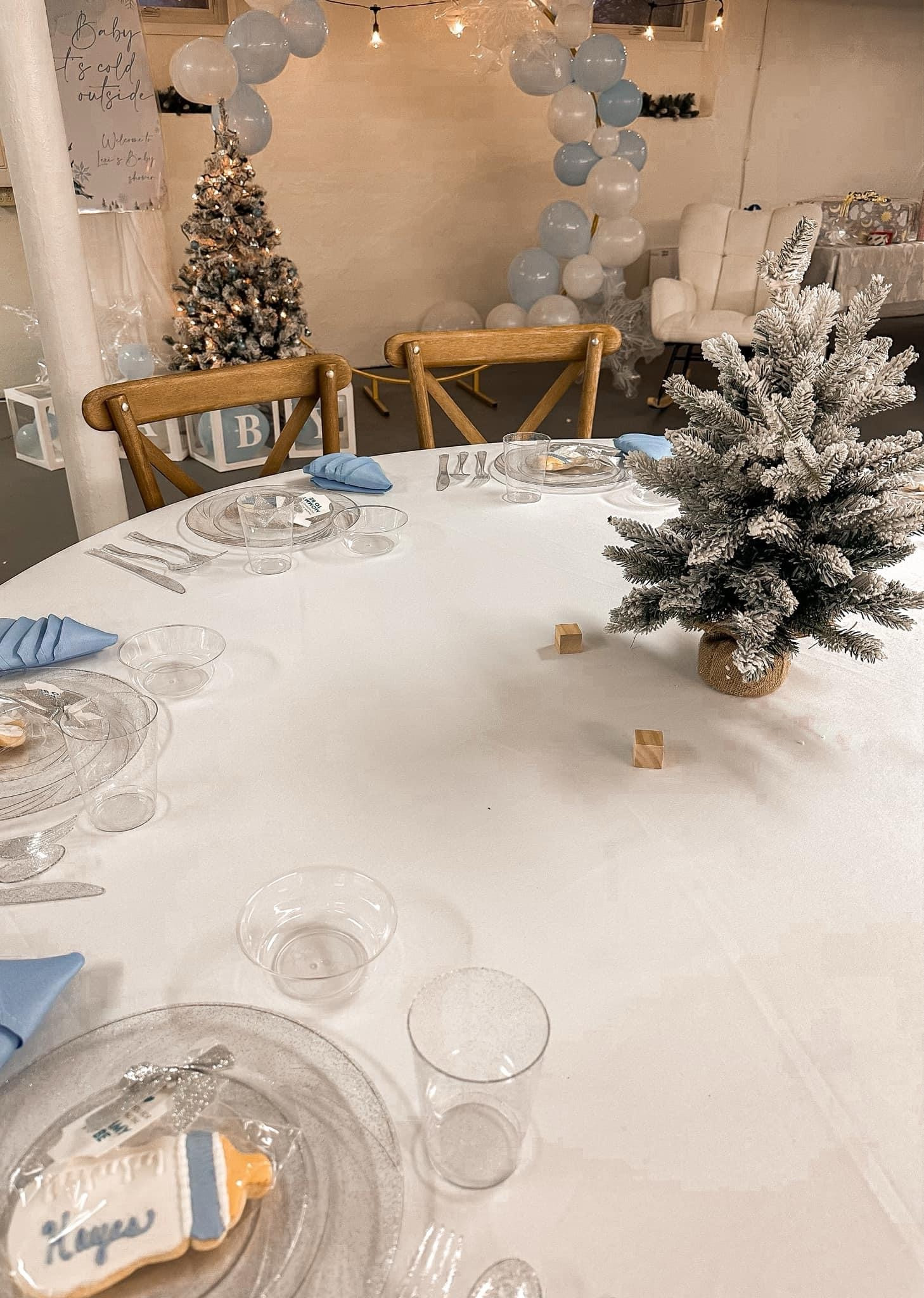 Winter themed baby shower decor #babyshower #wintershowerdecor 

#LTKParties #LTKBaby #LTKSeasonal