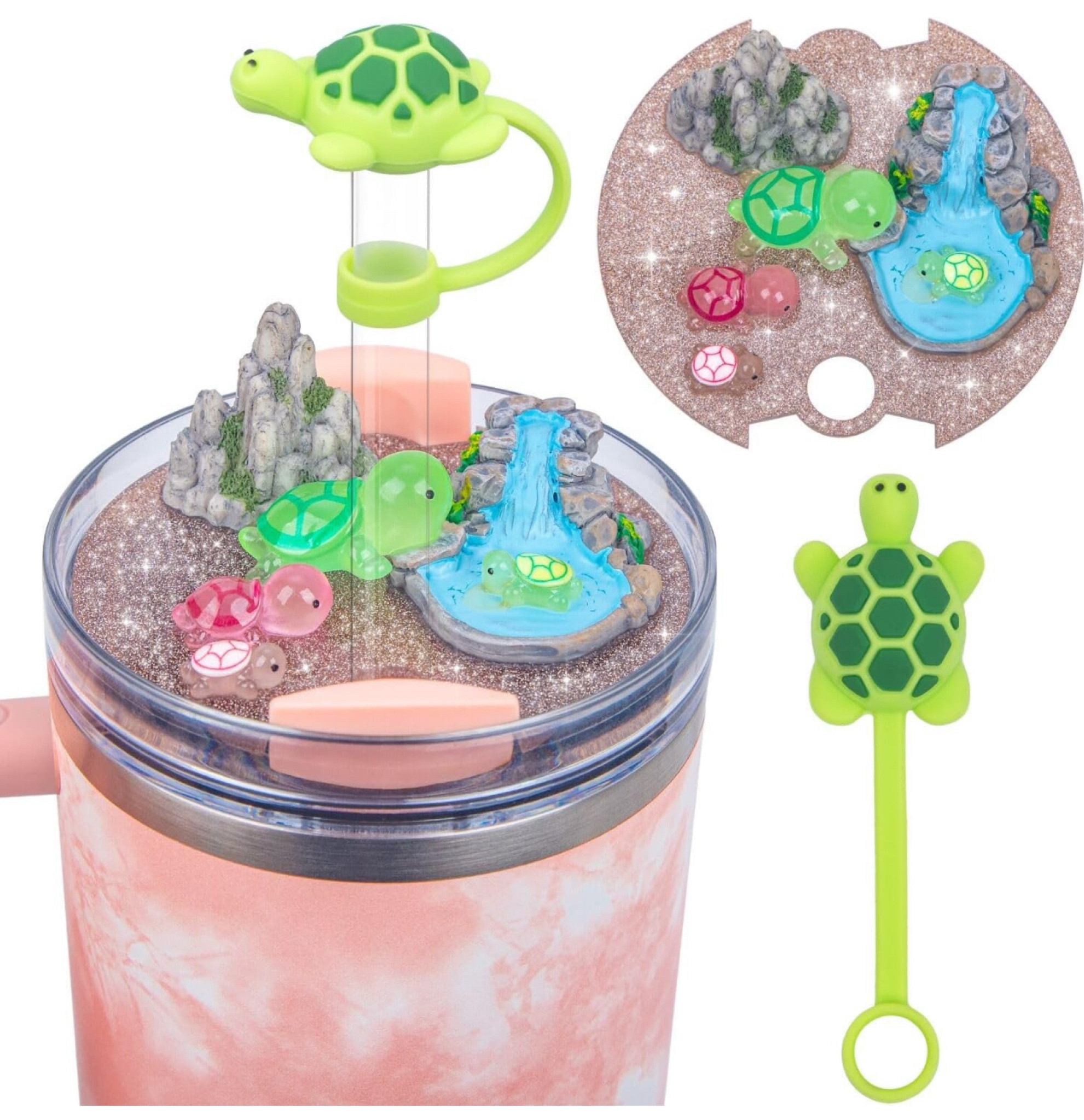 Compatible with Stanley Cup Lid Accessories Charms, Charms for Stanley Cups H2.0 Accessories 30oz 40oz with Silicone Straw Cover Cap for Tumblers

#LTKGiftGuide #LTKMostLoved