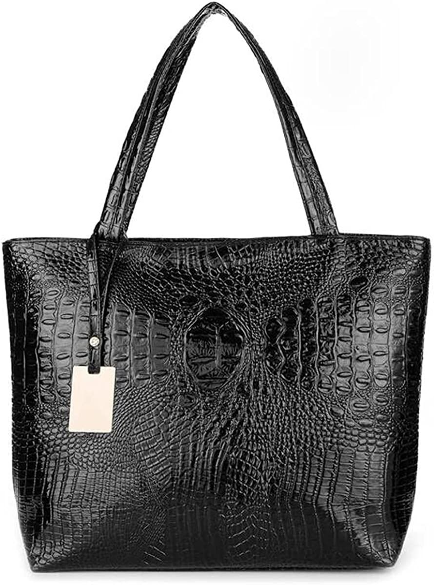 Womens Crocodile Large Tote Handbag Purse Shoulder Bag Travel Satchel Handbag | Amazon (US)