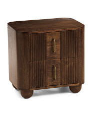 21.5x16 Solid Wood Marlowe Fluted Nightstand | Bedroom | Marshalls | Marshalls