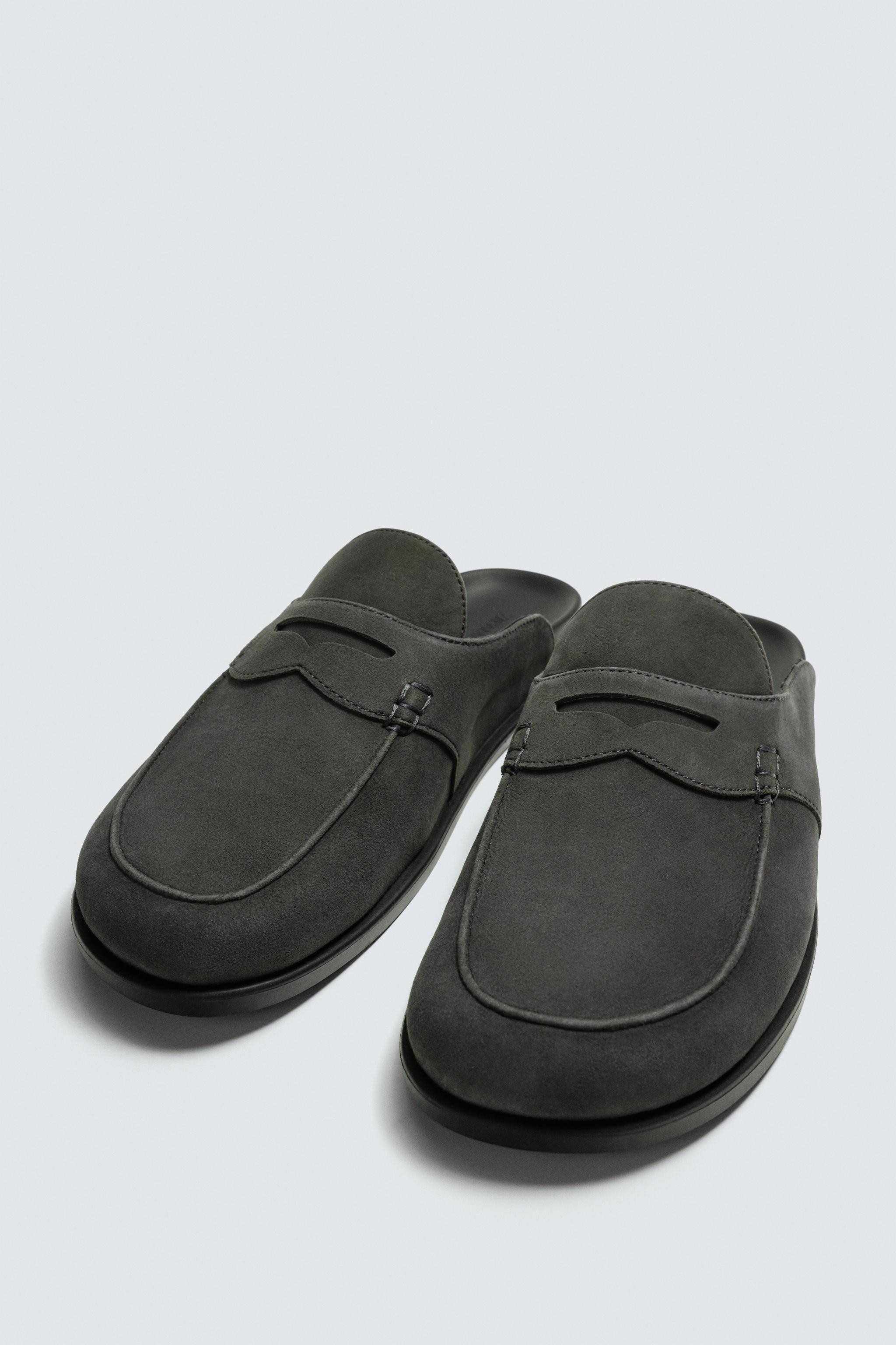 SPLIT LEATHER LOAFER CLOGS | Zara US