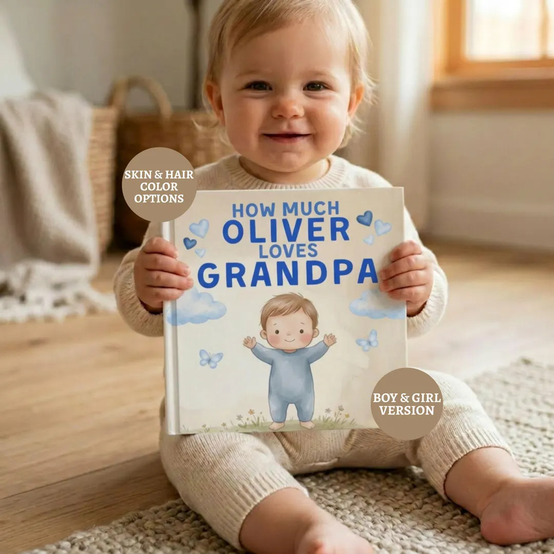 Personalized Storybook for Grandpa, Custom Baby Book for Grandfather From Grandson, New Grandpa G... | Etsy (Global)