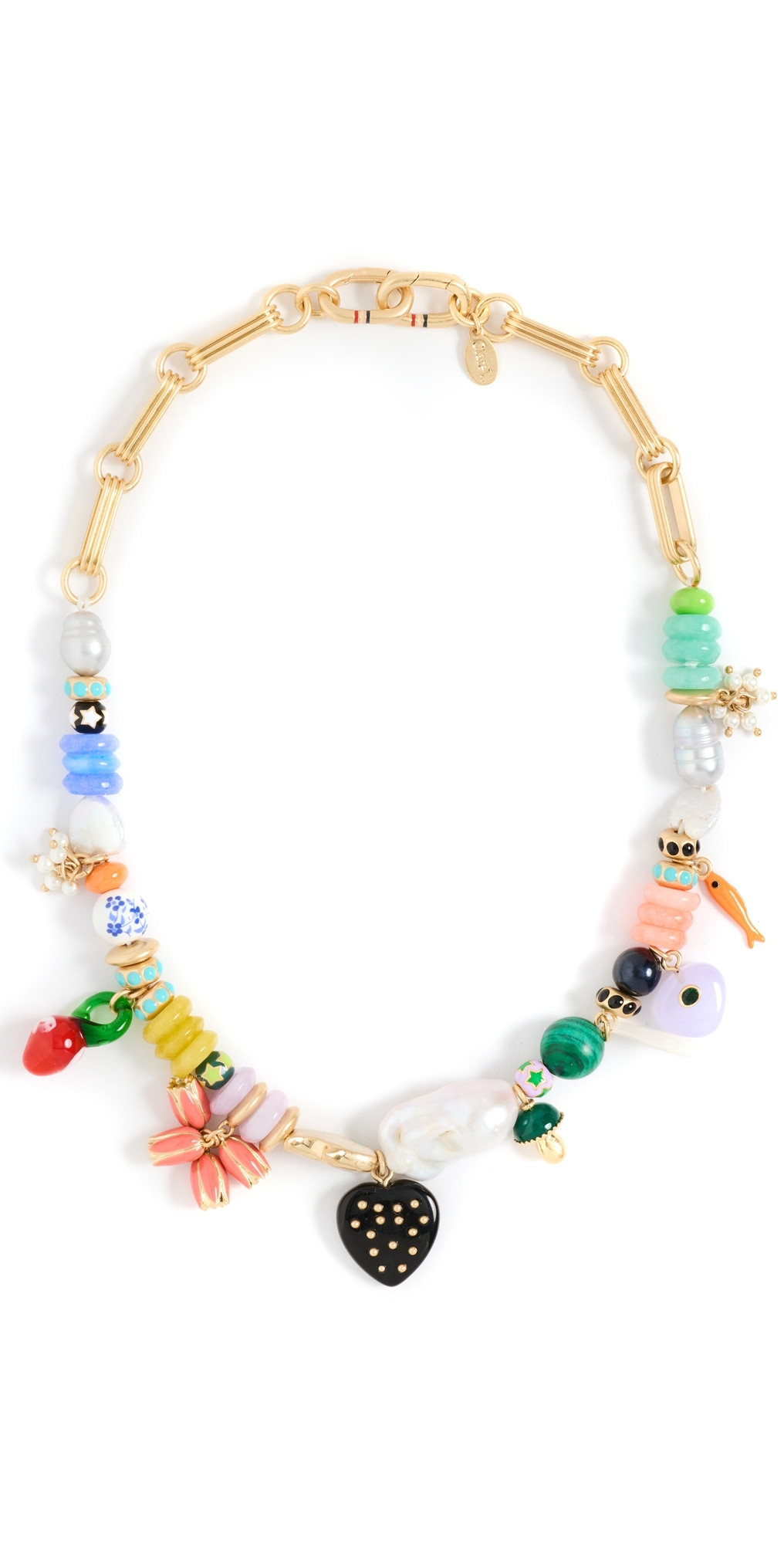 Clare V. Beaded Statement Necklace Vintage Gold One Size | Shopbop