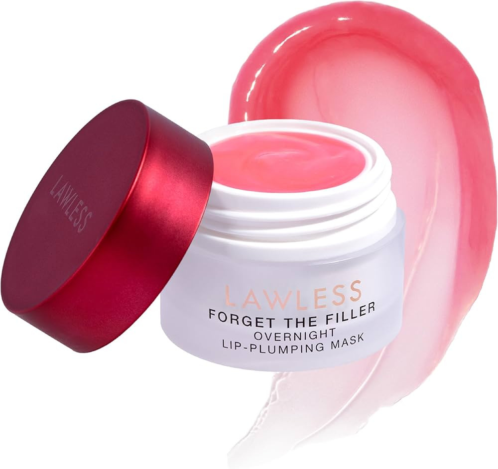 Lawless Forget the Filler Lip Mask - Candy Apple - Premium Overnight Lip Plumping Treatment with ... | Amazon (US)