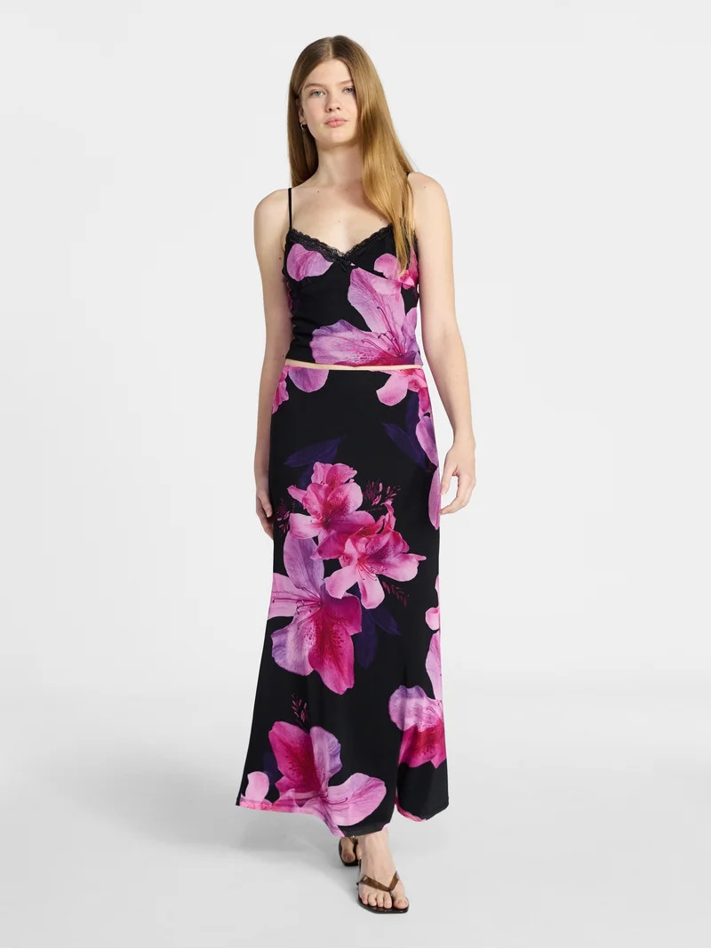 No Boundaries Mesh Maxi Skirt, Women's XXS-XXL | Walmart (US)