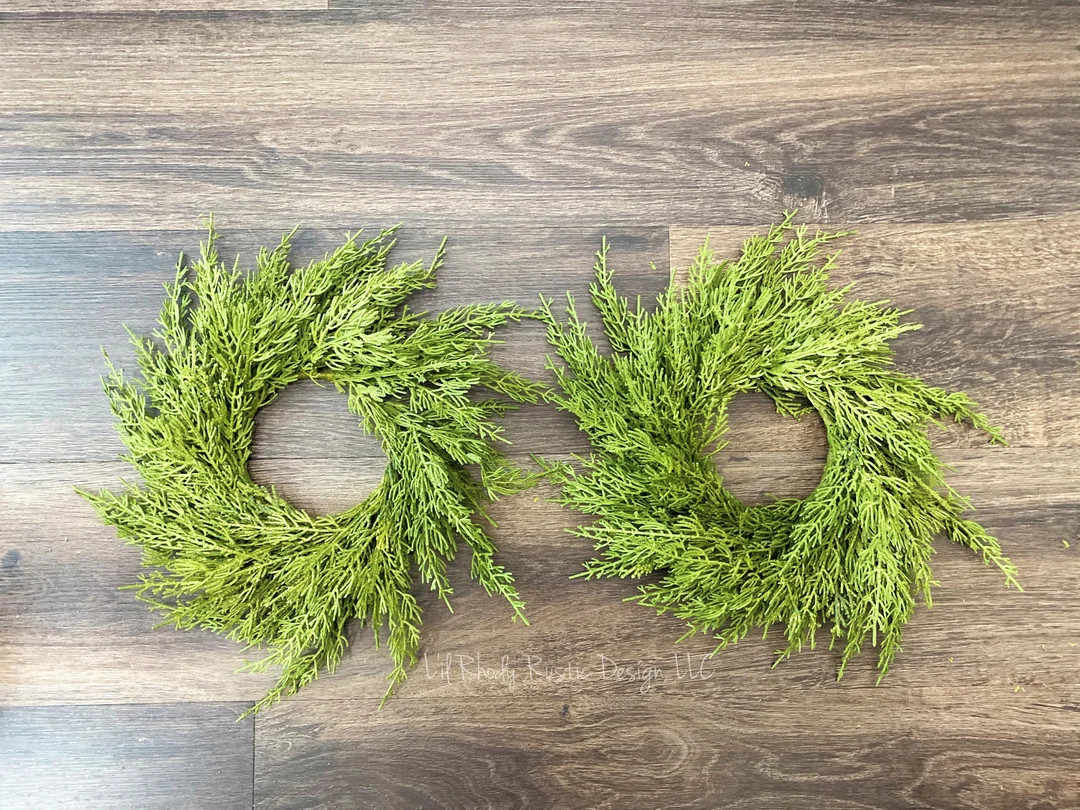 Cedar 4.5 Realistic Faux Candle Ring, Winter, Christmas Candle Ring - Etsy | Etsy (US)