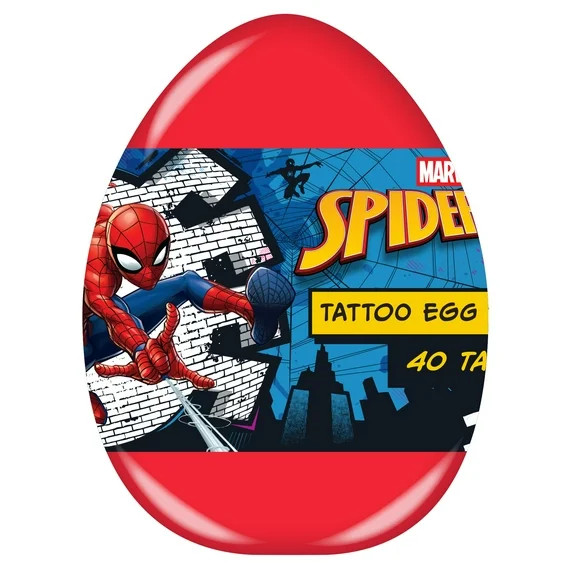 Marvel Spider-Man Tattoo Egg Set for Easter, 40 Count, for Ages 3+ | Walmart (US)