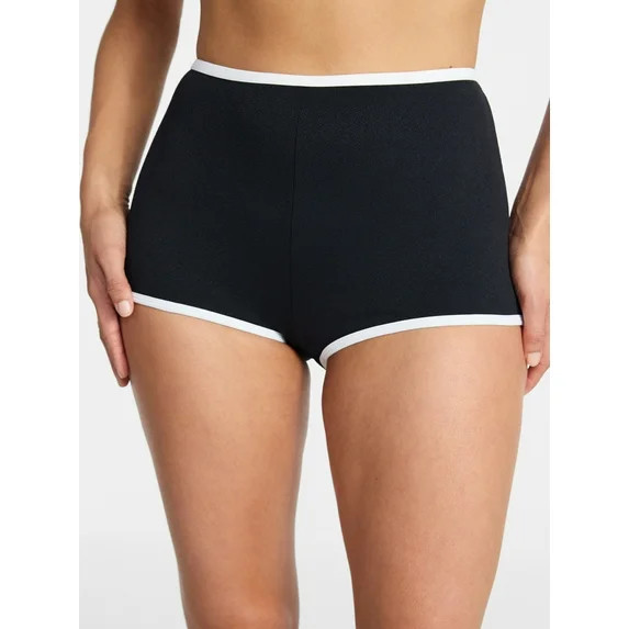 Time and Tru Women's and Women's Plus Size High Waist Swim Boyshorts, Sizes XS-3X | Walmart (US)