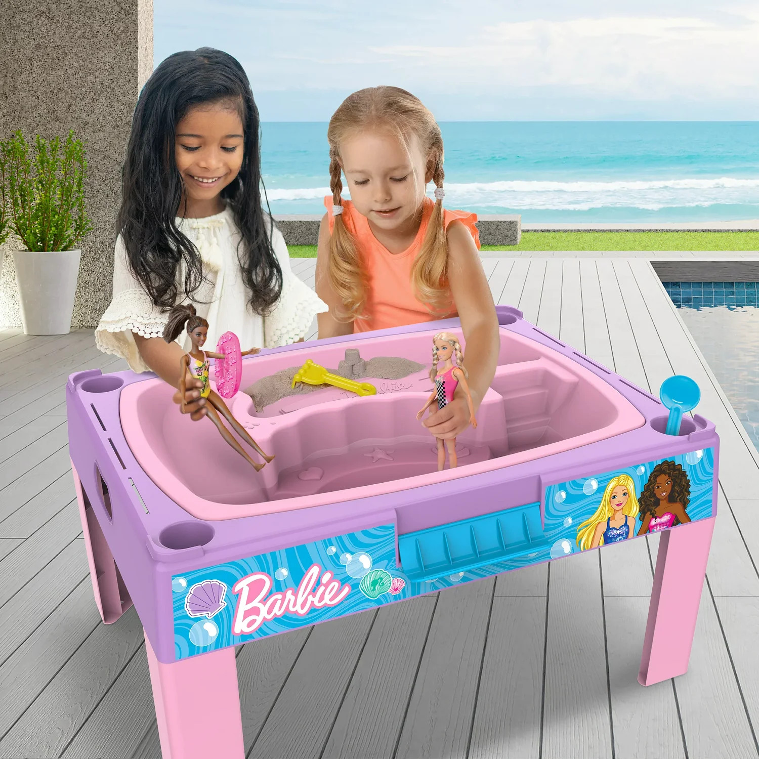 Barbie MAT-BRB1-W Beach and Waves Playset, Playset for Children, Glossy Pink (Caucasian Doll) | Walmart (US)