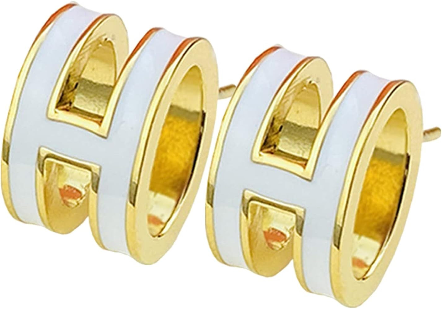 Classic Letter Design Earrings - French Style Letter Earrings, Stylish and Elegant Titanium Steel... | Amazon (US)