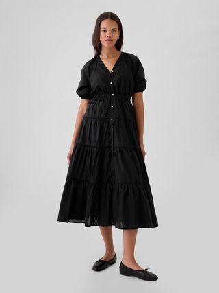 Tiered Maxi Shirtdress | Gap (US)