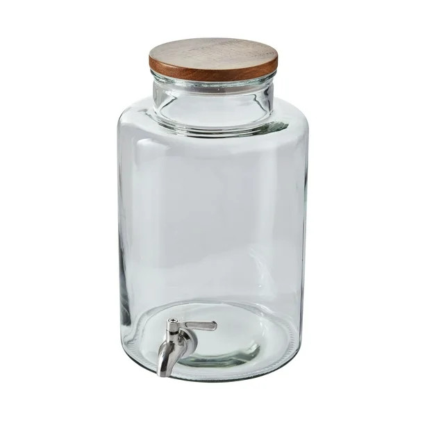 Better Homes& Gardens 2 Gallon Glass Dispenser with Acacia Wood Lid - Walmart.com | Walmart (US)