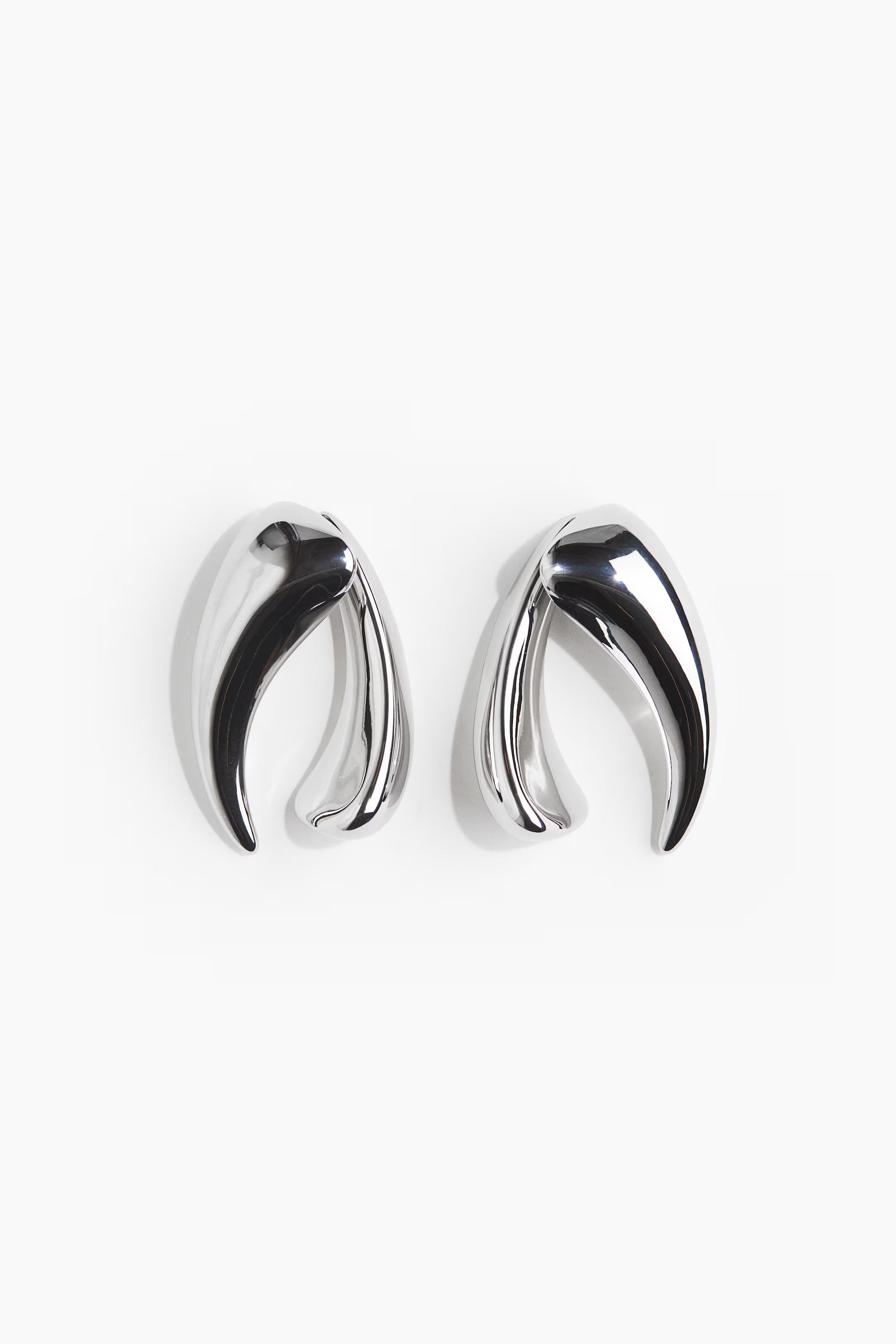 Chunky Twisted Earrings - Silver-colored - Ladies | H&M US | H&M (US + CA)