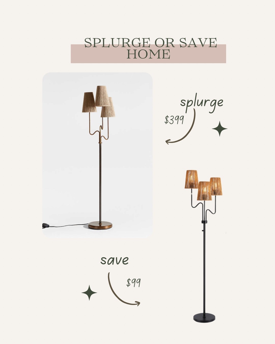 Coming at you today with some floor lamp splurge or saves! 💡

#LTKHome