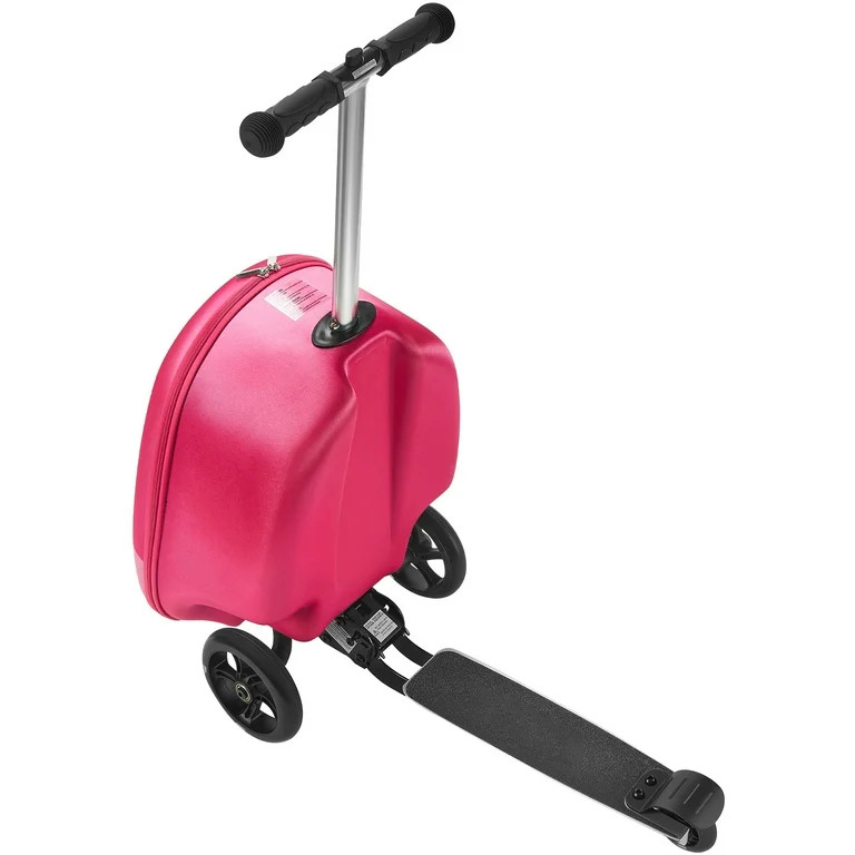 KFFKFF Ride-on Luggage for Kids, 20L Capacity, 20-Inch Scooter Suitcase with Flashing PU Wheels, ... | Walmart (US)