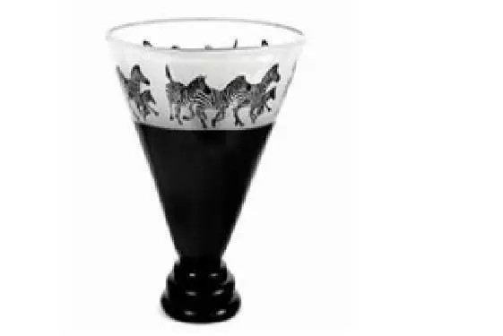 Correia Glass      "Black and White Zebras"    VASE          8460 LA  | eBay | eBay US