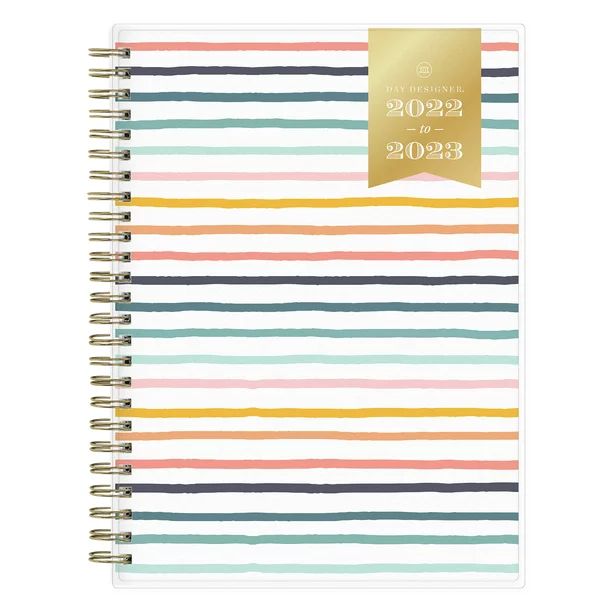 Blue Sky 2022-2023 Weekly Monthly Planner Notes, 5.875" x 8.625", by Day Designer, Rainbow Stripe... | Walmart (US)