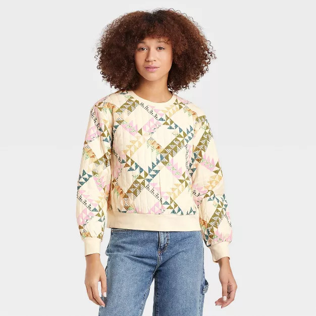 Women's Quilted Pullover Sweatshirt - Universal Thread™ | Target