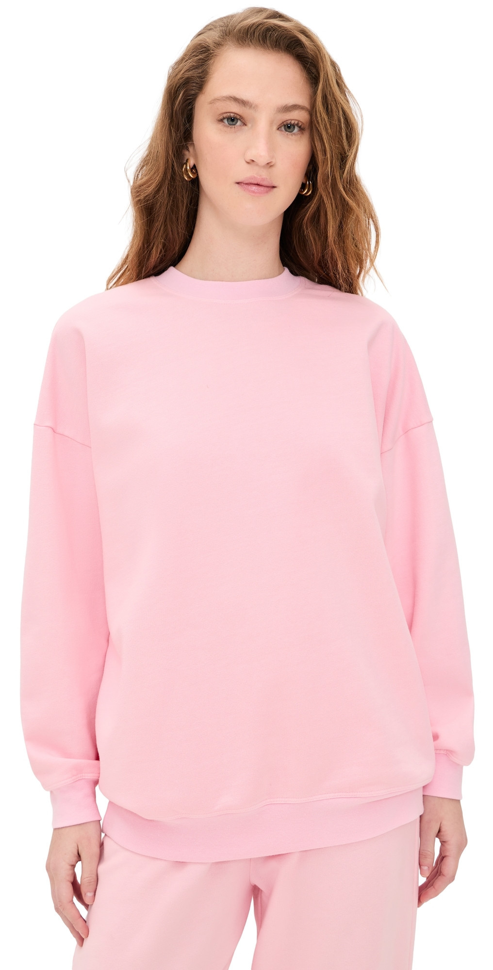 Year of Ours Crew Neck Sweatshirt Strawberry Cream XS | Shopbop