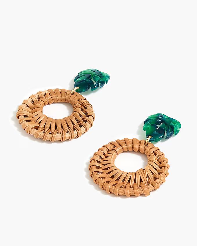 Rattan statement earrings | J.Crew Factory