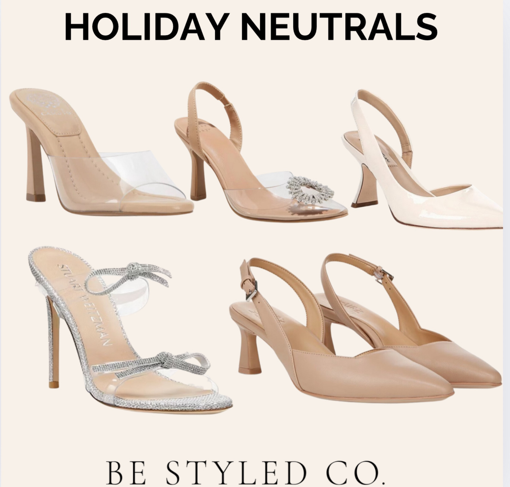 Statement dress, don’t ruin it with the wrong shoe. Choose a neutral or clear shoe to keep the eye at the star of the show (the outfit!) #neutralshoe #nudeshoe 

#LTKHoliday #LTKShoeCrush #LTKParties