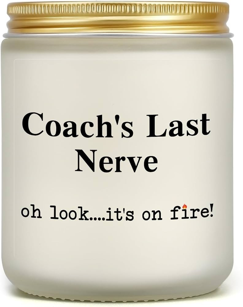 Coach Gifts for Men Women, Coach's Last Nerve Candle, Appreciation Gift for Baseball Softball Coa... | Amazon (US)