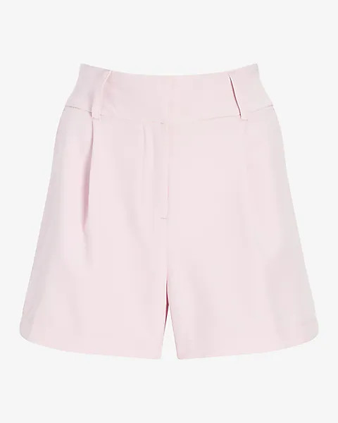 Super High Waisted Tailored Pleated Shorts | Express