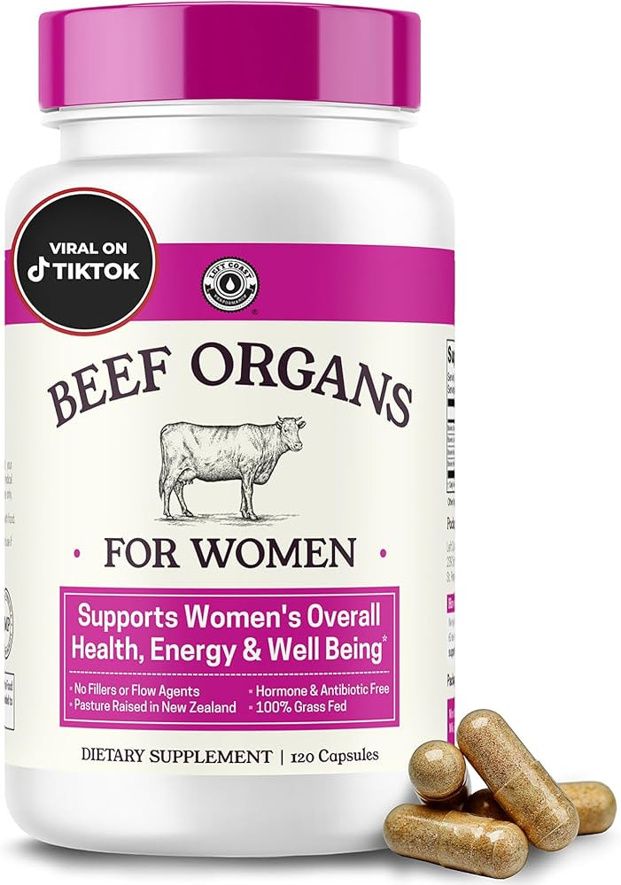 Beef Organ Supplement for Women - Beef Liver, Kidney, Heart and Uterus Tissue, Supports Women's O... | Amazon (US)