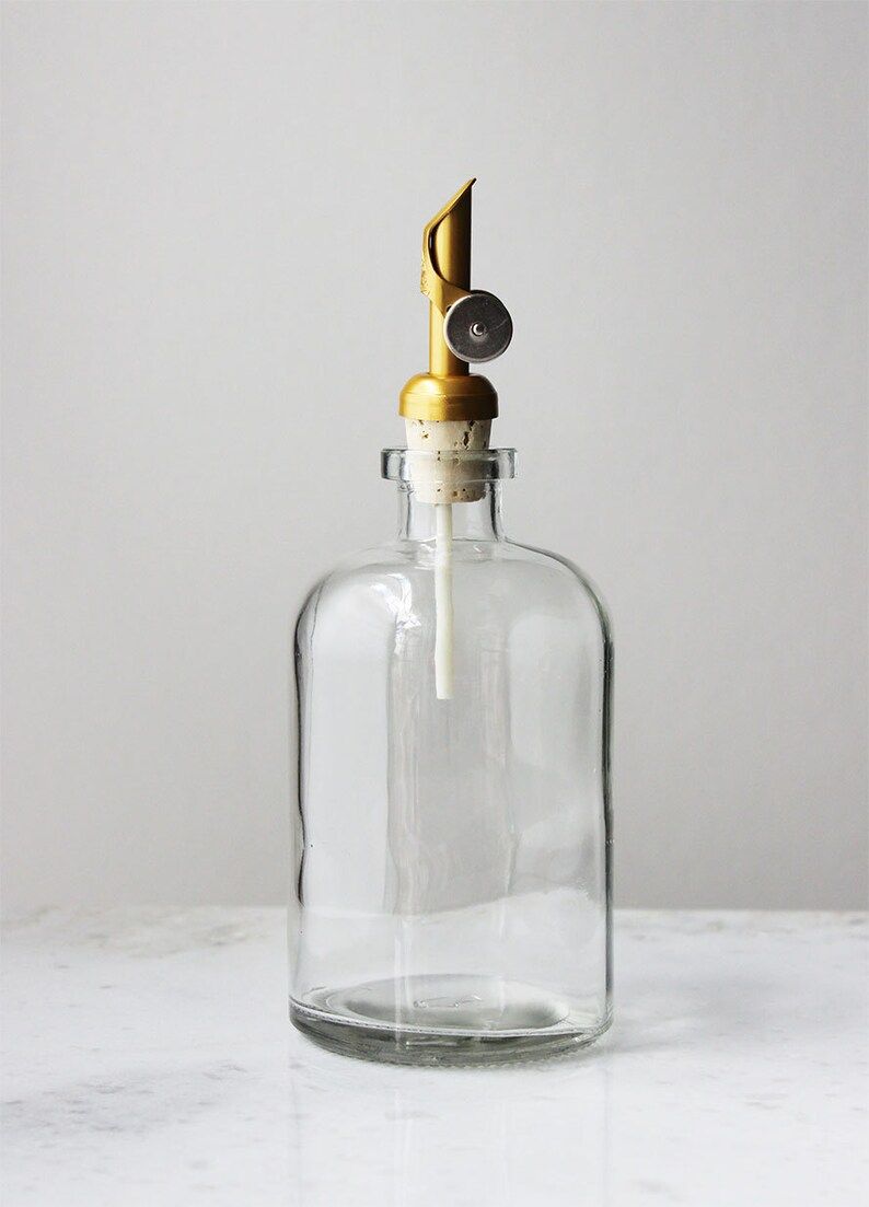 Mouthwash Dispenser | Self Pour Spout Apothecary Glass Dispenser | Etsy (US)