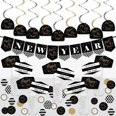 Big Dot of Happiness New Year’s Eve - Gold - New Years Eve Party Supplies Decoration Kit - Decor Galore Party Pack - 51 Pieces | Target