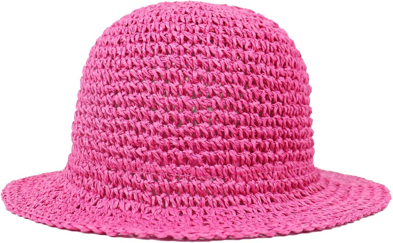 Floppy Straw Sun Hat Foldable Hand-Woven Crochet Straw Hats Outdoor Summer Beach Headwear for Wom... | Amazon (US)