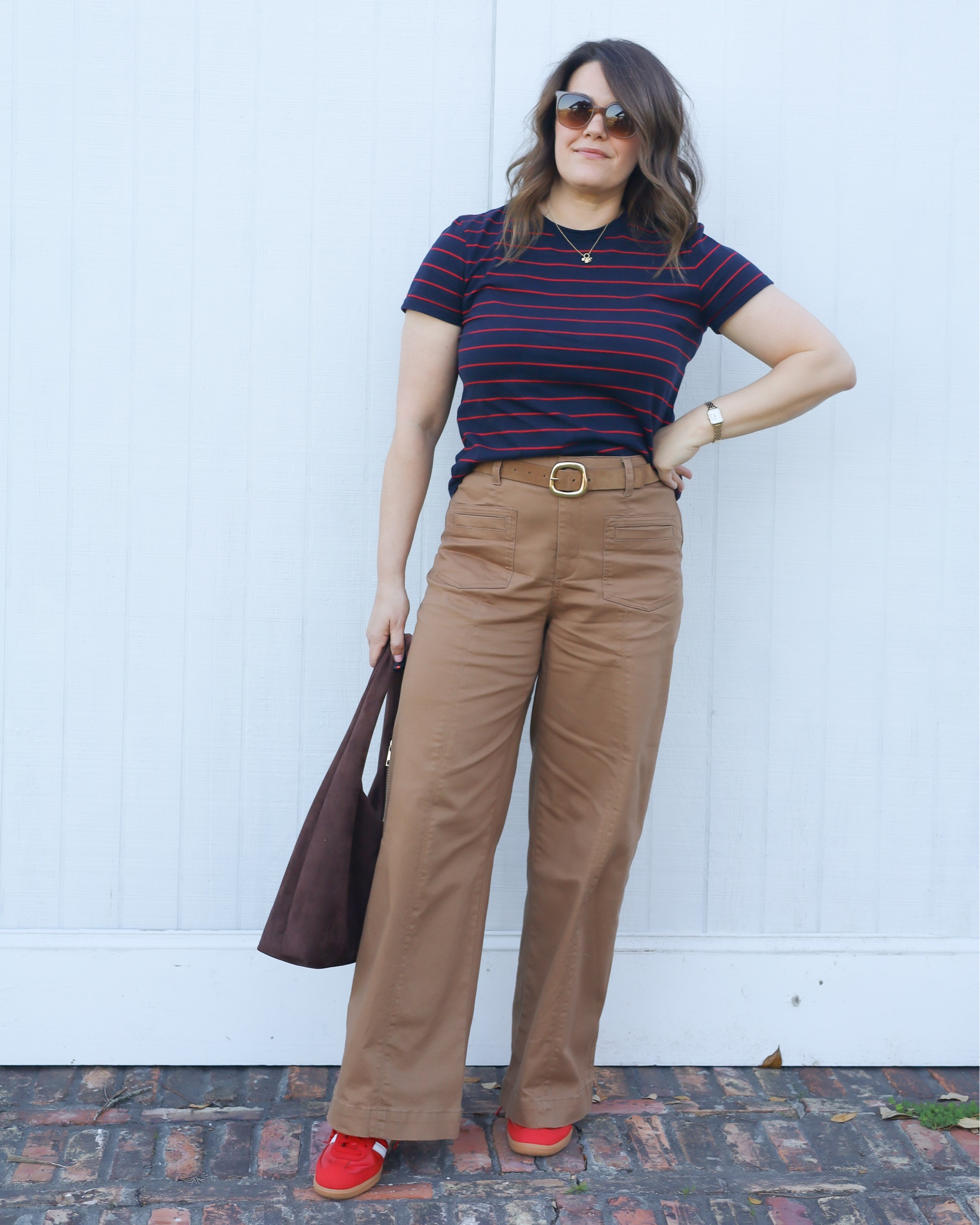Two pairs of pants I’m loving for early spring. Wearing a size large in the dark brown and a 10 in the light brown. 



Casual style, simple style, easy outfits, simple outfit ideas, workwear, work style, outfit ideas for moms, easy outfit ideas, style for moms on the go, size 10, size 12, midsize style, barrel pants, brown pants, striped t shirt, madewell t shirt, favorite t shirt, favorite sweater. 

#LTKOver40 #LTKMidsize #LTKmomlife