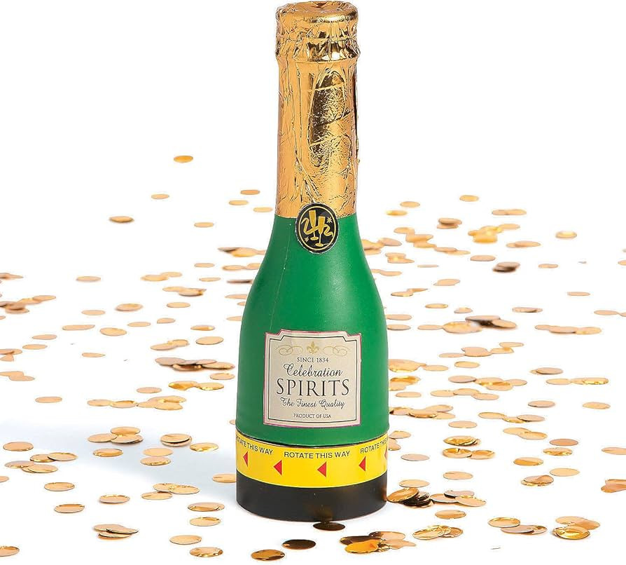 Mini Champagne Confetti Party Poppers (set of 12 spring activated bottles) Wedding and New Years ... | Amazon (US)
