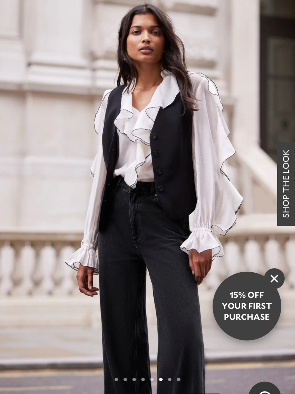 Mint velvet waistcoat 

#LTKSeasonal #LTKfindsunder100