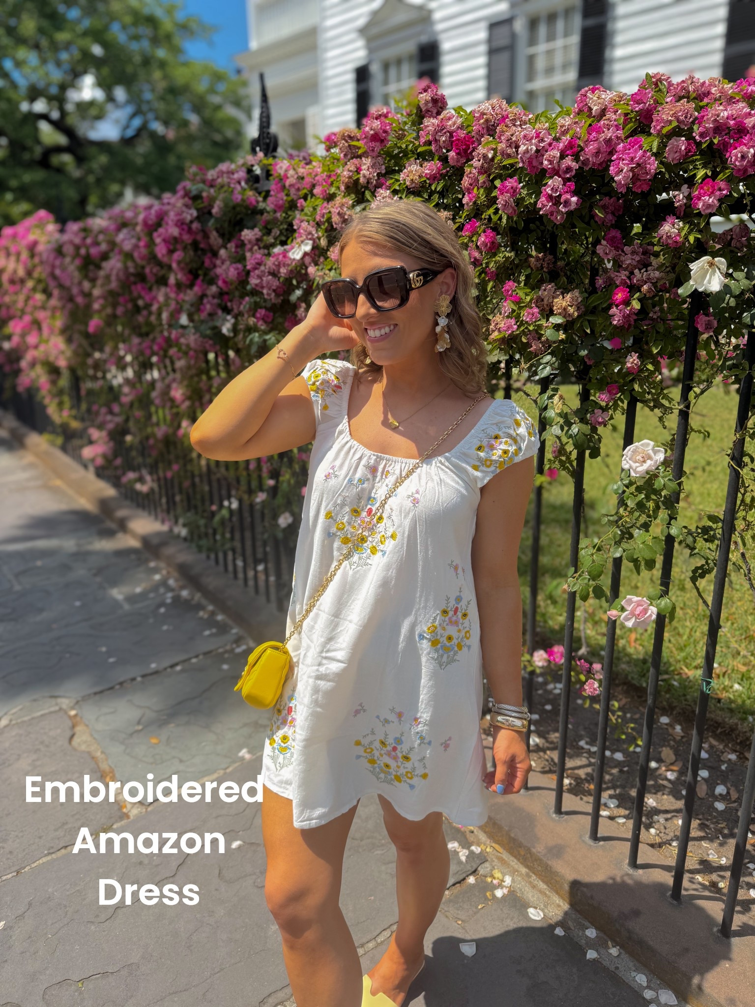 Charleston in this dreamy Amazon dress felt like something out of a postcard ✨ Wore this embroidered mini for brunch, shopping, and walking around the prettiest streets — lightweight, breezy, and so perfect for warm weather travel. The sweetest feminine details and such a good throw-on-and-go vacation dress. Runs true to size and looks so much more expensive than it is!

#AmazonFashion #AmazonFinds #CharlestonOutfits #VacationStyle #BrunchOutfit #SummerDress #TravelStyle #AffordableFashion #FeminineStyle #AmazonStyle

#LTKTravel #LTKPetite #LTKootd