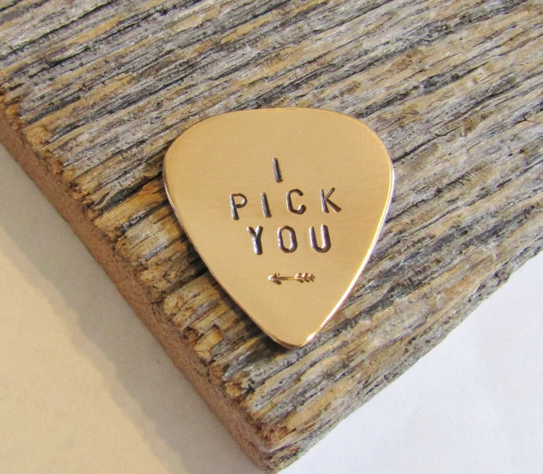 I Pick You Guitar Pick Him Guitar Pick Gift Personalized - Etsy | Etsy (US)