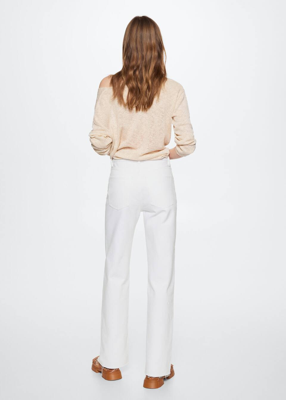 High-rise wideleg jeans  -  Women | Mango USA | MANGO (US)