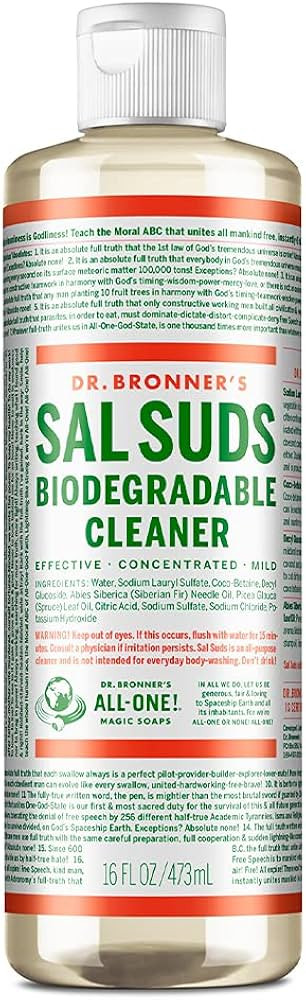 Dr. Bronner's - Sal Suds Biodegradable Cleaner (16 Ounce) - All-Purpose Cleaner, Pine Cleaner for... | Amazon (US)