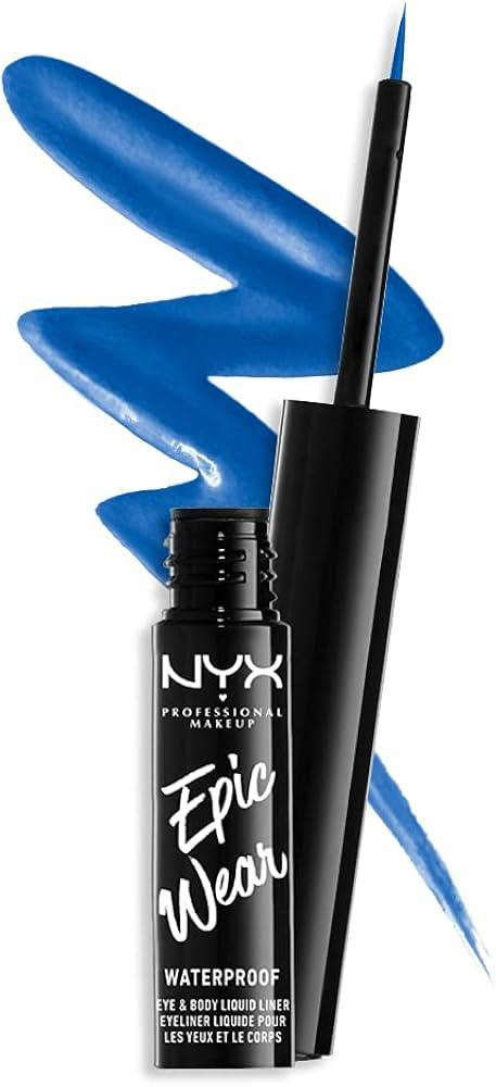 NYX PROFESSIONAL MAKEUP Epic Wear Liquid Liner, Long-Lasting Waterproof Eyeliner - Sapphire | Amazon (US)