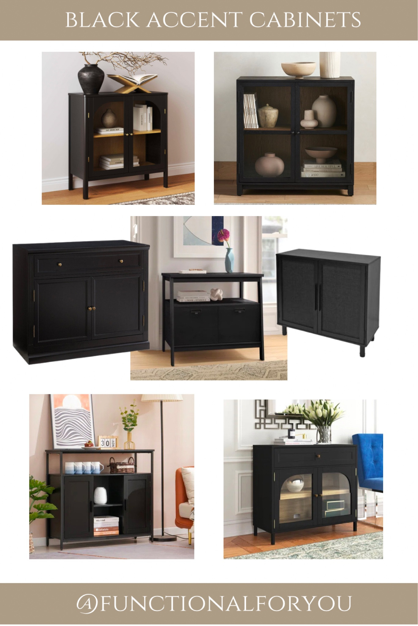 Black accent cabinets for every budget! 