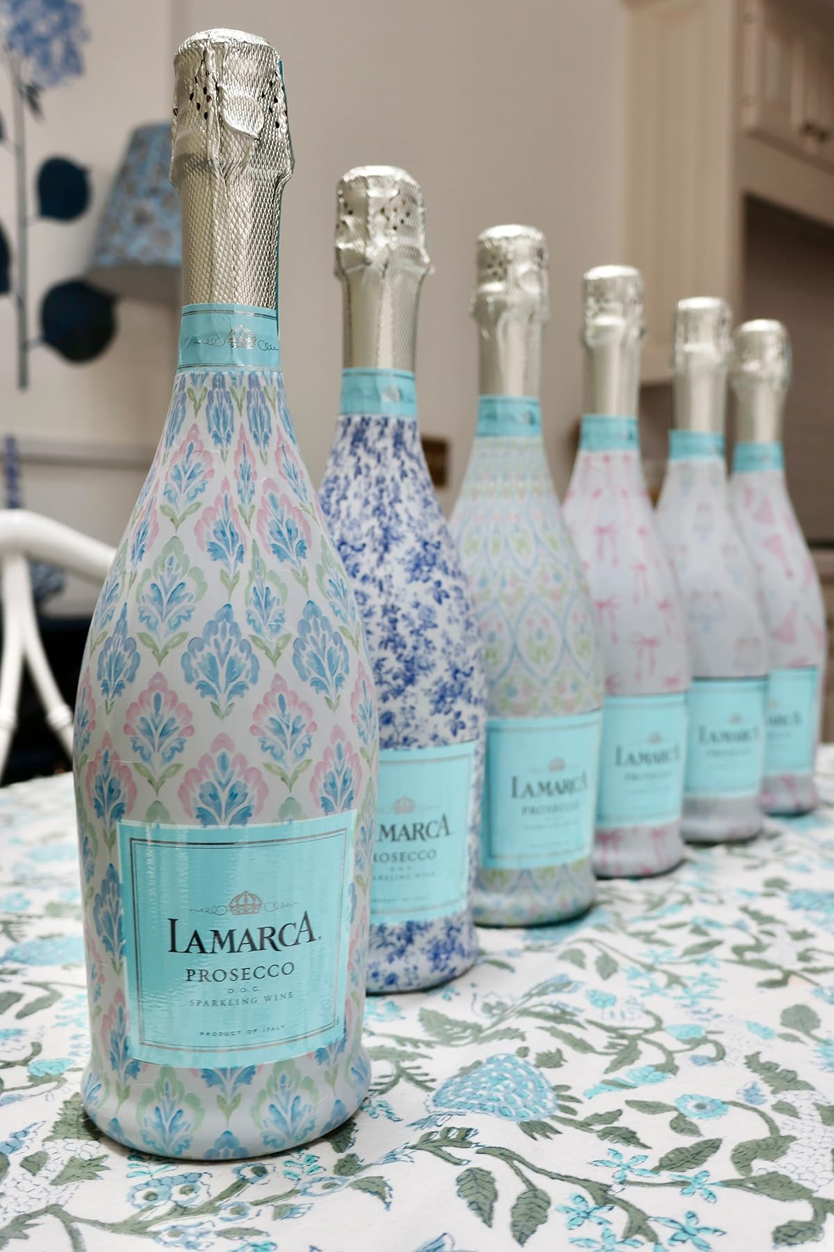 Beau Bottles Grandmillenial Pastel Birthday Cakes Custom Wine Label Wrap for La Marca 750ml Champ... | Amazon (US)