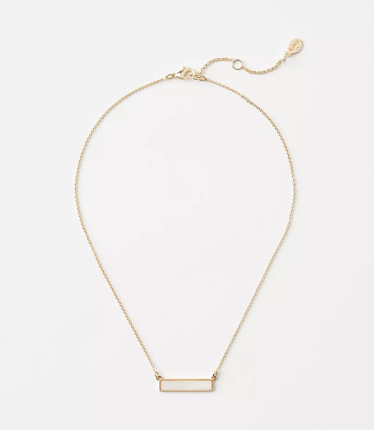 Pearlized Bar Necklace | LOFT